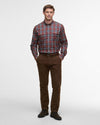 Barbour Saldon Thermo-Weave Checked Shirt in Fired Brick