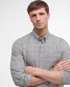 Barbour Henderson Thermo Weave Long-Sleeved Shirt in Whisper White