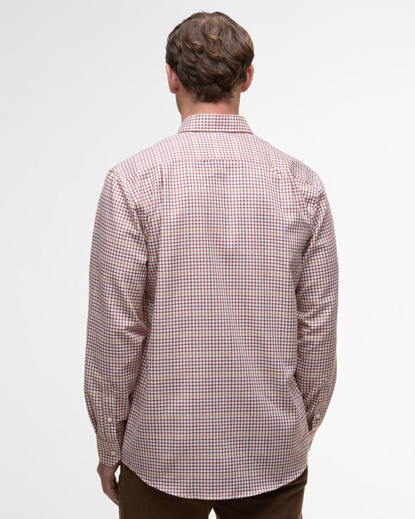 Barbour Henderson Thermo Weave Long-Sleeved Shirt in Fired Brick