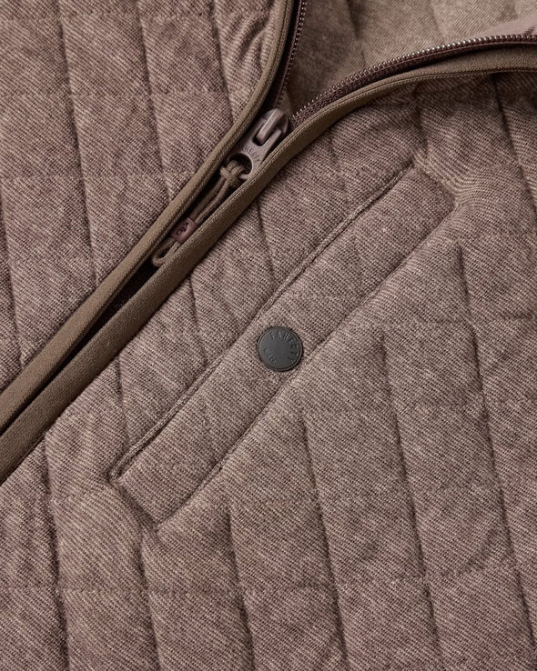 Faherty Epic Quilted Vest in Mountain Branch Heather