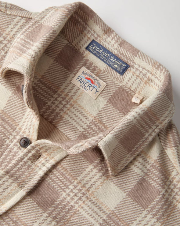 Faherty Legend Sweater Shirt in Sandbar Plaid