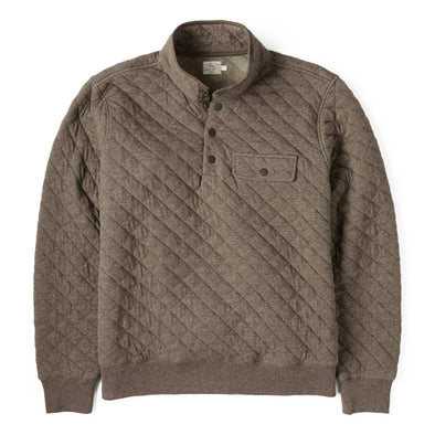 Faherty Epic Quilted Pullover in Mountain Branch Heather