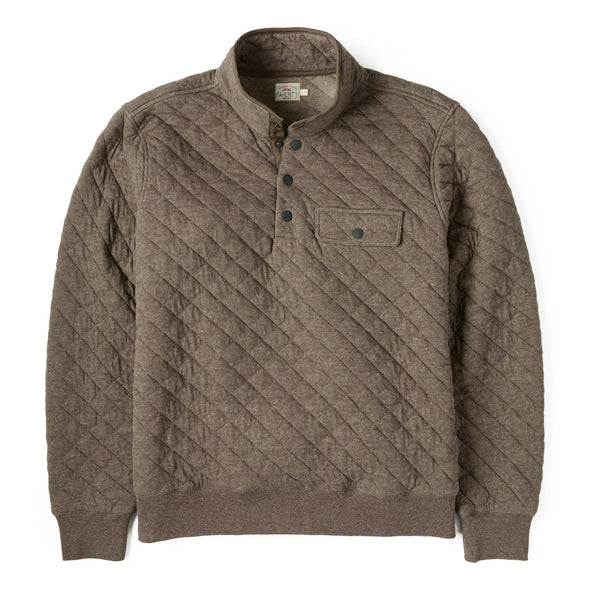 Faherty Epic Quilted Pullover in Mountain Branch Heather