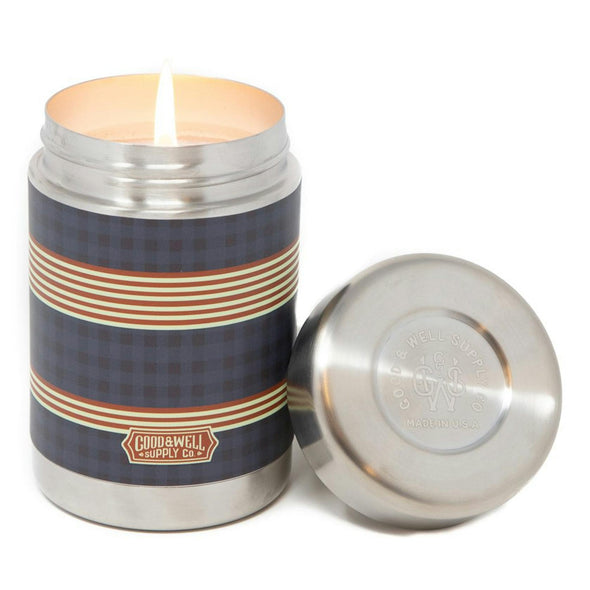 Good & Well Supply Plaid Vintage Canteen Candle - Under the Stars