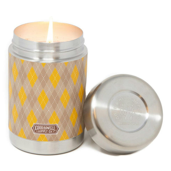 Good & Well Supply Plaid Vintage Canteen Candle - Walk in the Woods