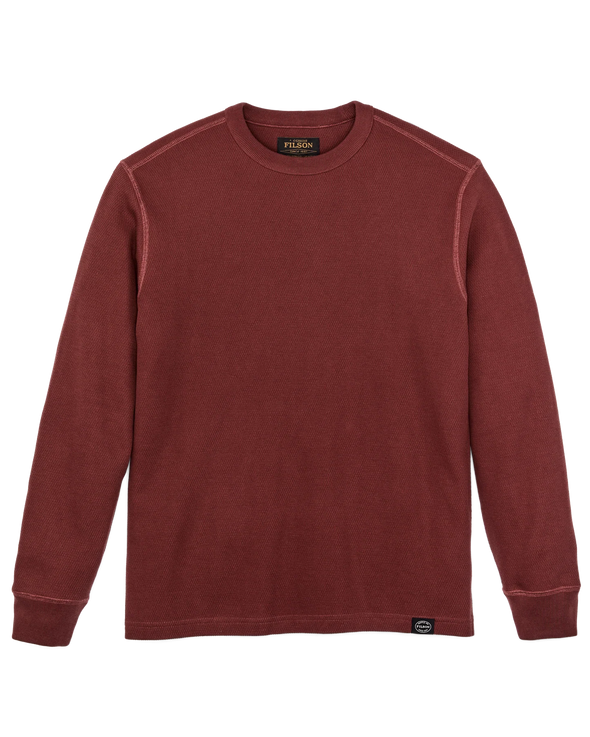 Filson Waffle Knit Thermal Crewneck in Fired Brick