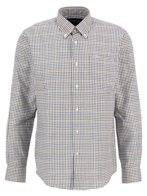 Barbour Henderson Thermo Weave Long-Sleeved Shirt in Whisper White