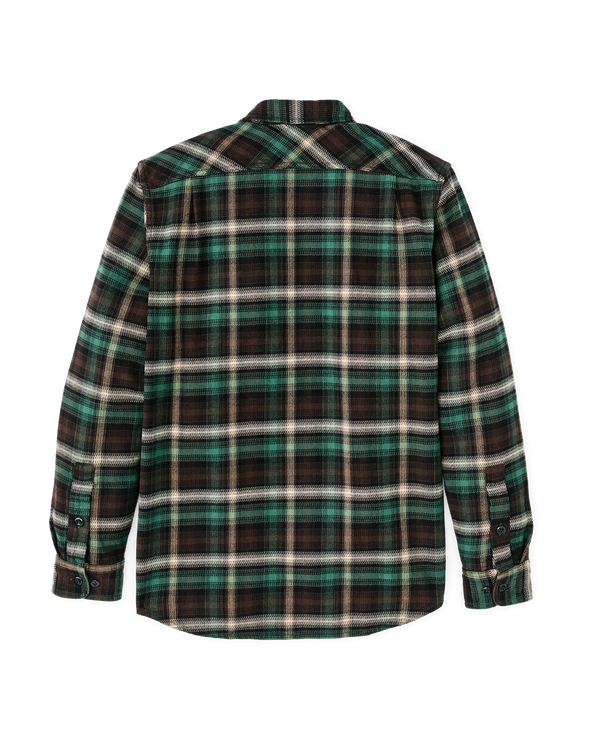 Filson Vintage Flannel Work Shirt in Brown/Cream Plaid