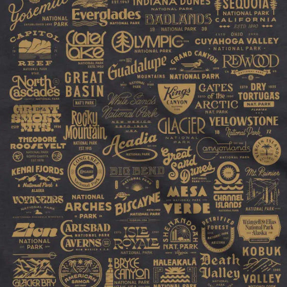 Landmark Project National Parks Type Tee in Deep Navy