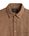 Portuguese Flannel Abstract Pied Poule LS Shirt Brown