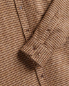 Portuguese Flannel Abstract Pied Poule LS Shirt Brown