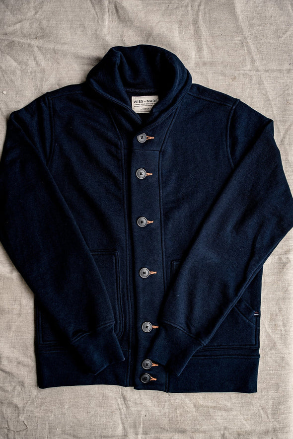 WIESMADE Bodega Shawl Cardigan in Navy