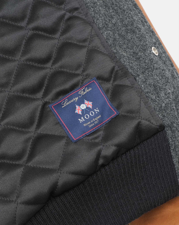 Dehen 1920 Varsity Jacket -in Granite / Black / Antique Rust