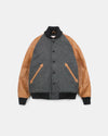 Dehen 1920 Varsity Jacket -in Granite / Black / Antique Rust