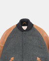 Dehen 1920 Varsity Jacket -in Granite / Black / Antique Rust