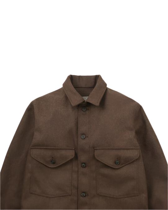 Dehen 1920 Skyline Overshirt in Medium Brown Mix