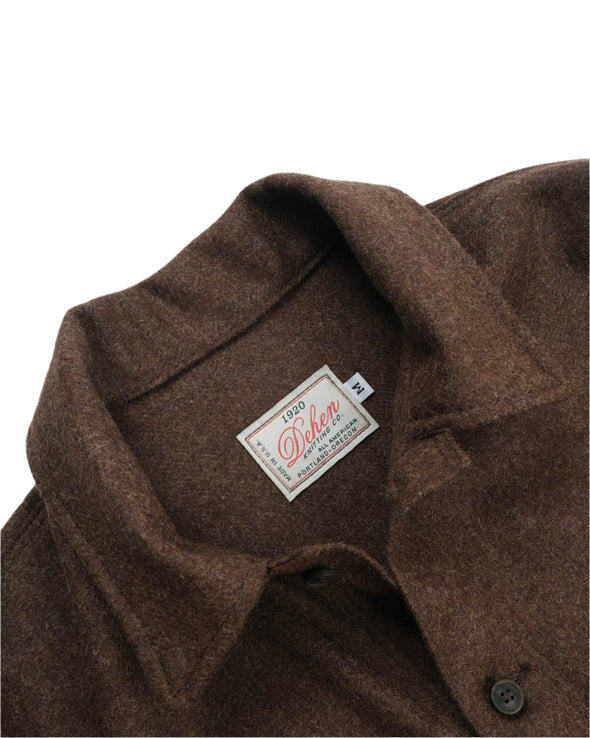 Dehen 1920 Skyline Overshirt in Medium Brown Mix