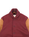 Dehen 1920 Varsity Jacket -in Burgundy / Navy & Scarlet / Rust
