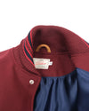 Dehen 1920 Varsity Jacket -in Burgundy / Navy & Scarlet / Rust