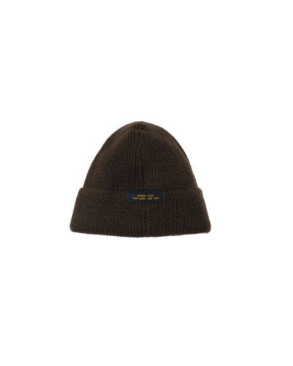 Dehen 1920 Wool Knit Watch Cap in Brown