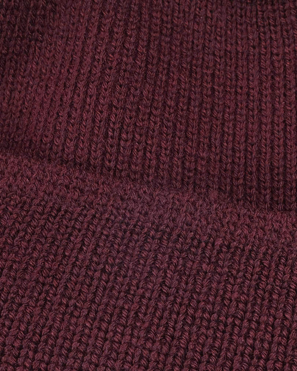 Dehen 1920 Wool Knit Watch Cap in Burgundy