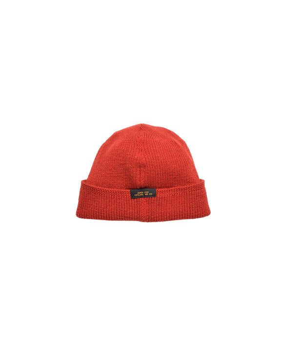 Dehen 1920 Wool Knit Watch Cap in Forster Red