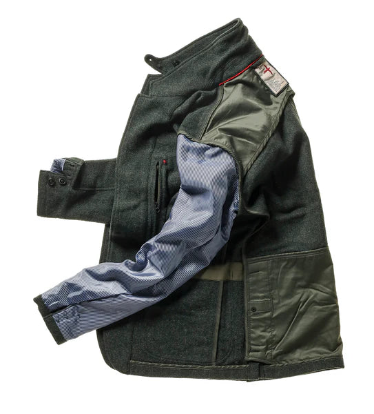 Relwen Heritage Trap Blazer in Dark Hazel Melange