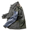 Relwen Heritage Trap Blazer in Light Grey/Black Herringbone