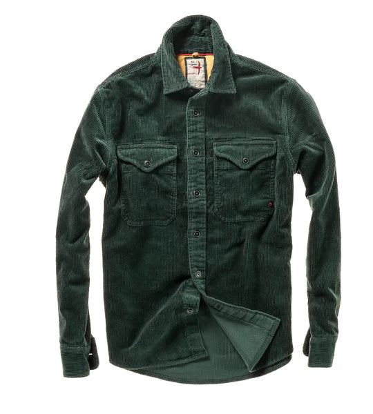 Relwen Utility Workshirt in Dark Forest Cord