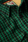 Relwen Mountain Flannel Shirt in Green/Black Grid Plaid