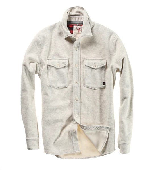 Relwen Pique Fleece Workshirt in Chalk