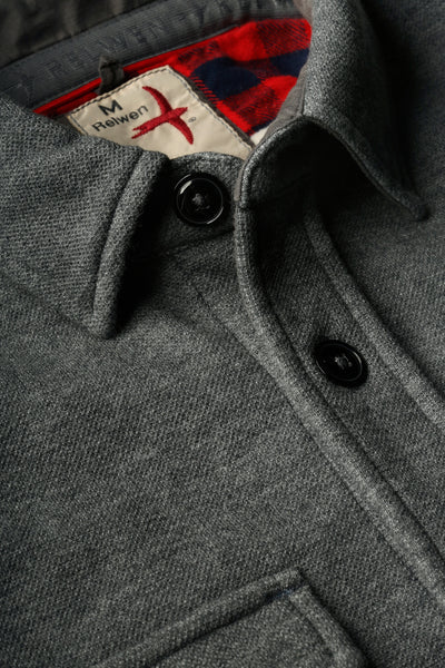 Relwen Pique Fleece Workshirt in Dk. Grey Heather