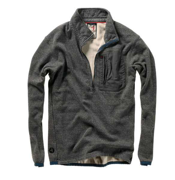 Relwen Micropile Half-Zip in Light Charcoal Marl