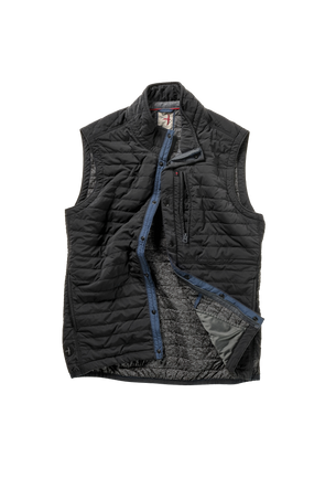 Relwen Windzip Vest in Black Fade