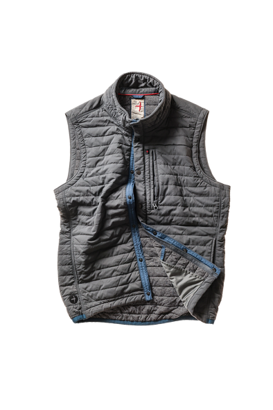Relwen Windzip Vest in Charcoal