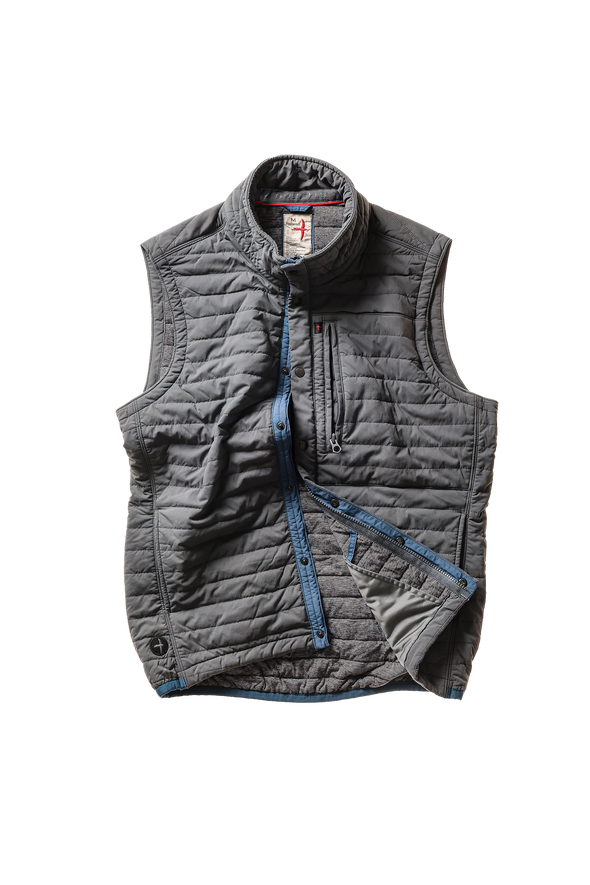 Relwen Windzip Vest in Charcoal