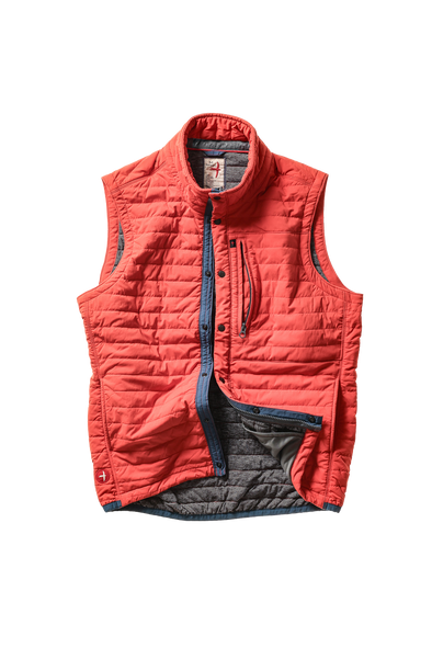 Relwen Windzip Vest in Dark Orange