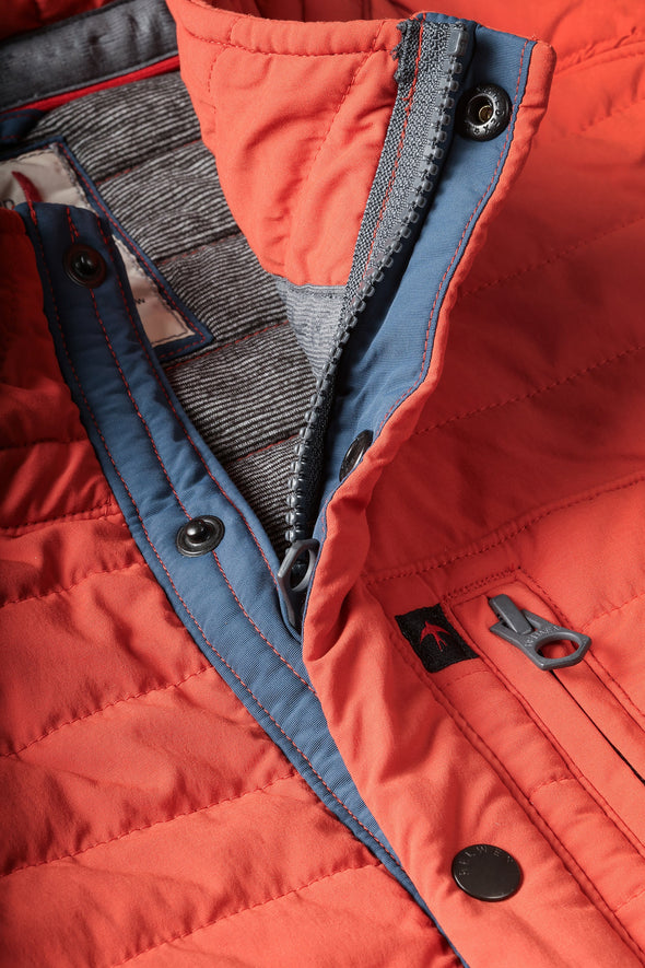 Relwen Windzip Vest in Dark Orange