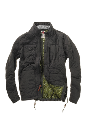 Relwen Quilted Tanker Jacket in Charcoal