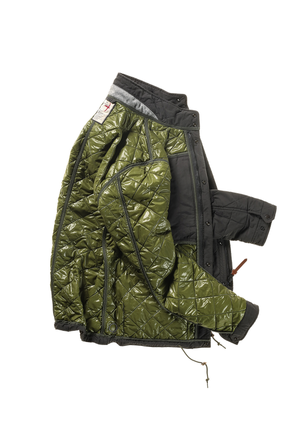 Relwen Quilted Tanker Jacket in Charcoal