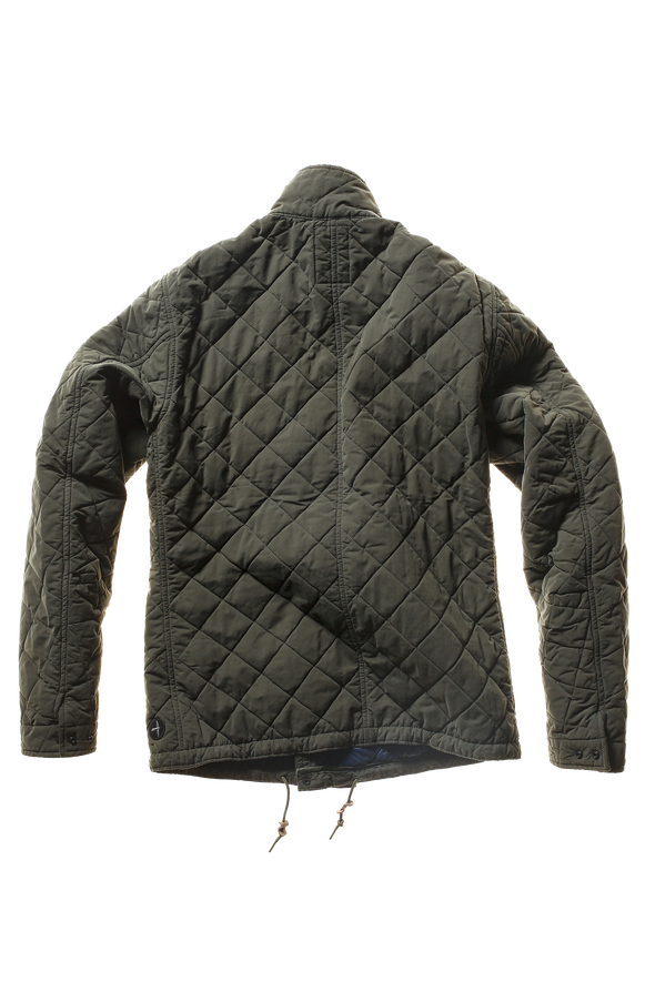 Relwen Quilted Tanker Jacket in Dark Loden