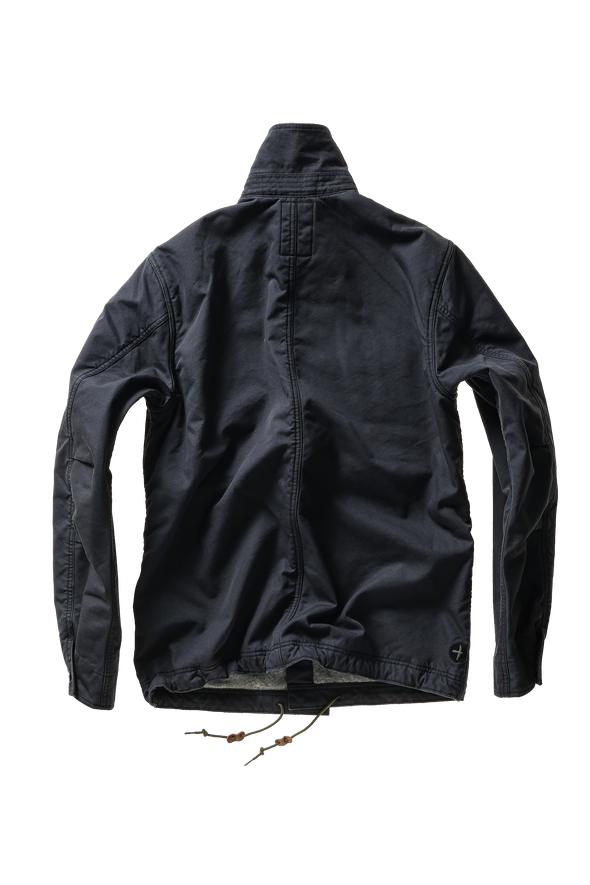 Relwen Pile-Lined Chore Coat in Dark Navy Canvas