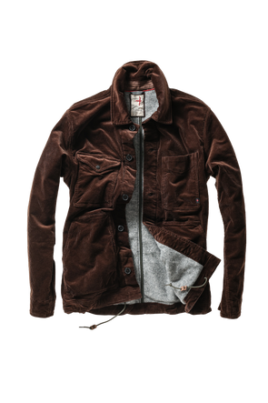 Relwen Pile-Lined Chore Coat in Hickory Cord