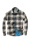 Relwen Quilted Flannel Shirtjacket in Cream/Forest Tartan