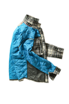 Relwen Quilted Flannel Shirtjacket in Cream/Forest Tartan
