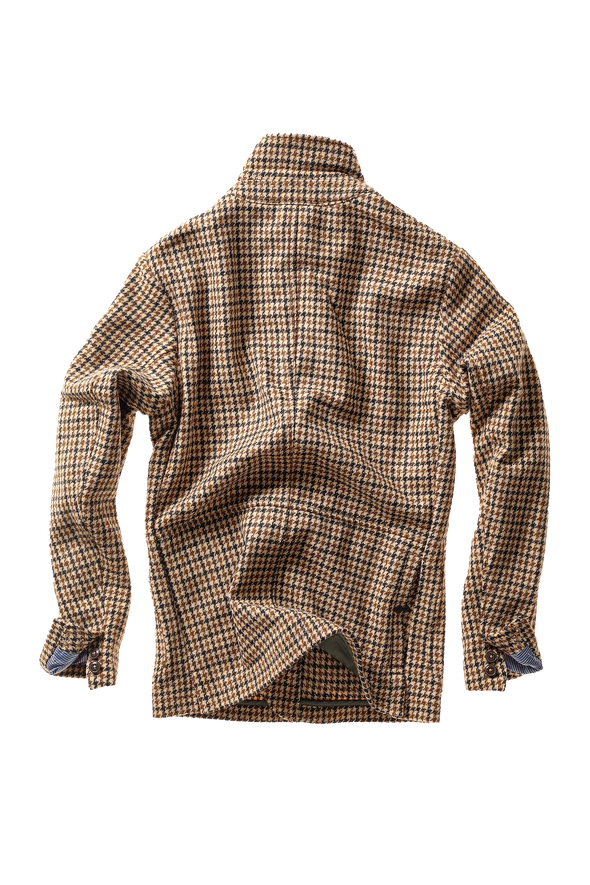 Relwen Heritage Trap Blazer in Camel Guncheck