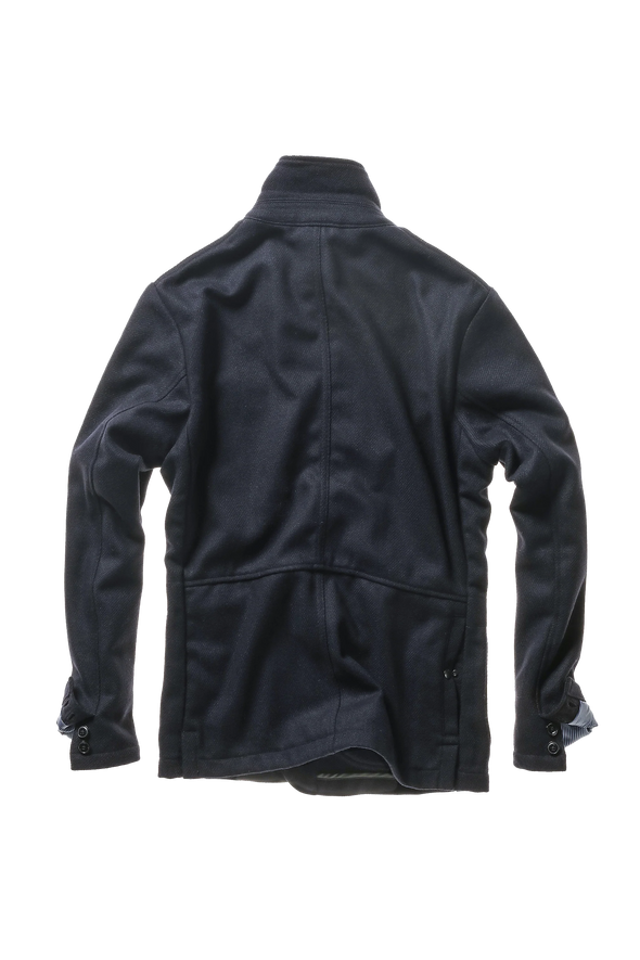 Relwen Heritage Trap Blazer in Dark Navy Whipcord