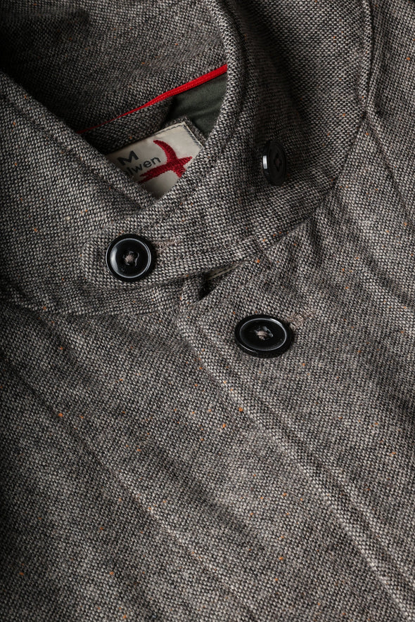 Relwen Heritage Trap Blazer in Light Charcoal Nep