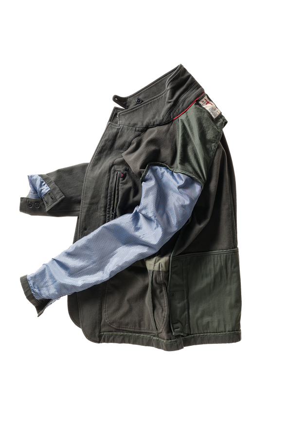 Relwen Moleskin Trap Blazer in Char Loden