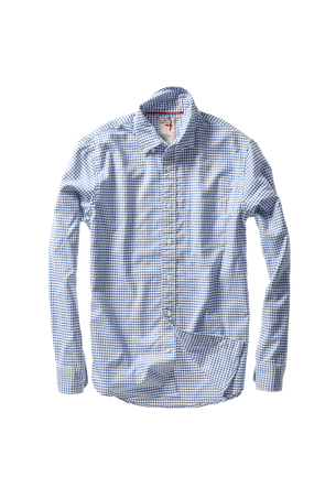 Relwen Huron Blues in White/Navy Oxford Grid